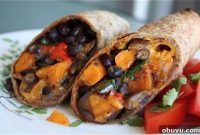 Roasted Vegetable and Black Bean Burrito Recipe — Flavorful Veggie Burritos
