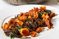 Black Squid Ink Pasta with Tender Calamari and Garlic Wine Sauce