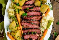 Slow-Cooked Corned Beef with Sweet Mustard Glaze