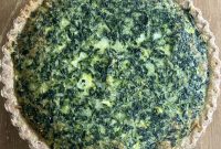 Spinach and Swiss Quiche with Frozen Pie Crust