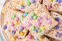 Easter Rice Krispie Treats Recipe with Colorful Spring Decorations
