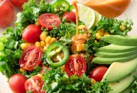 Chipotle Kale Salad Recipe with Smoky Lime Dressing
