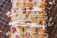 Keto Rhubarb Loaf with Sweet Glaze Topping