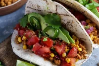 Vegan Tempeh Tacos with Savory Meat Filling