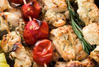 Crispy Grilled Chicken Skewers with Lemon Herb Marinade