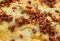 Sourdough Breakfast Casserole with Bacon and Cheddar