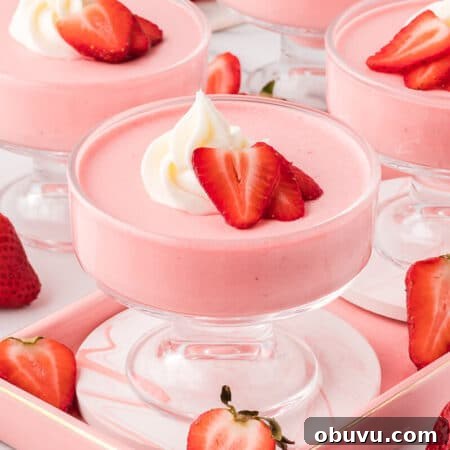 The recipe in a parfait dish.