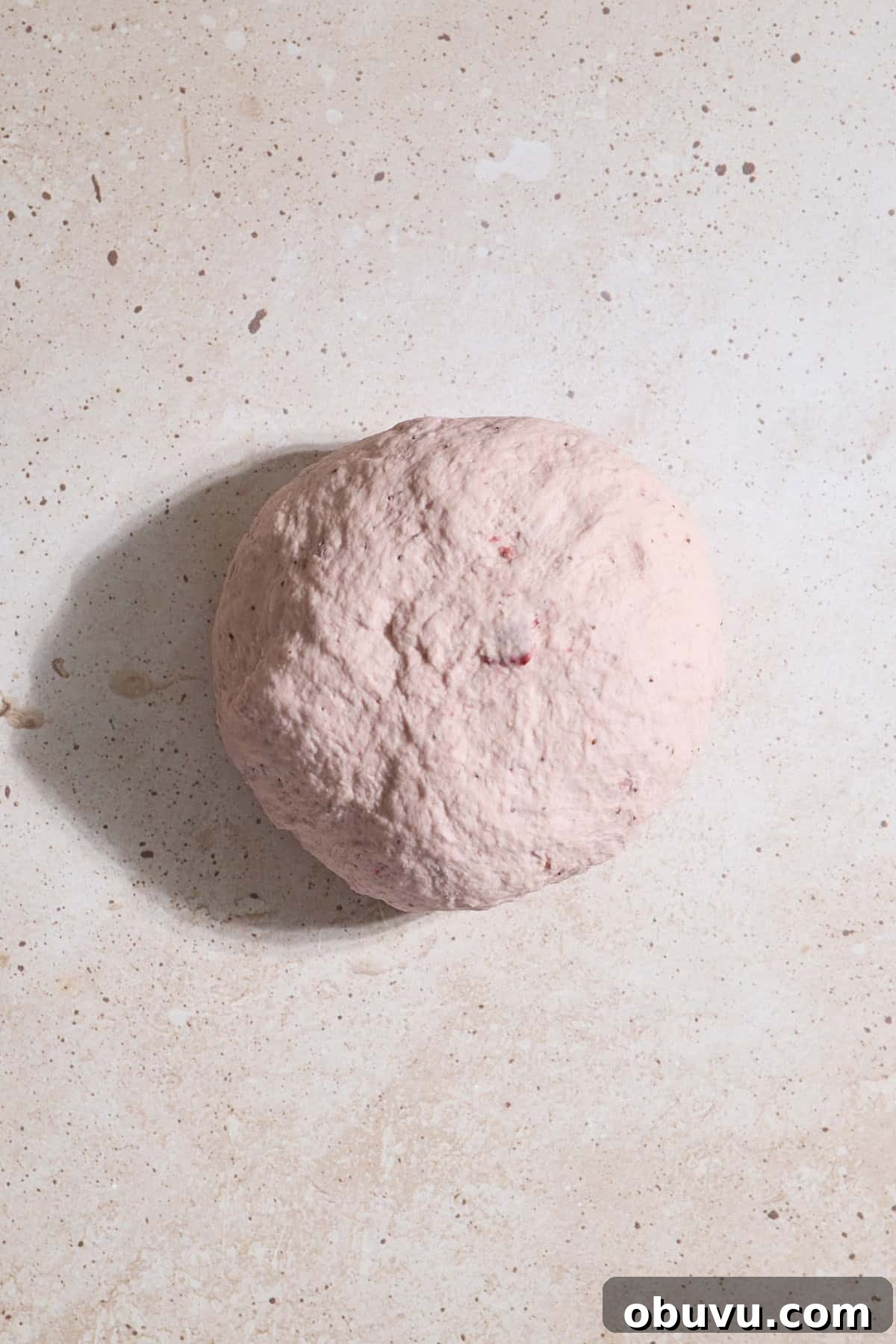 Strawberry Sourdough Discard Bagels: Soft, Tangy & Fresh 7 Dough in a smooth ball after kneading.