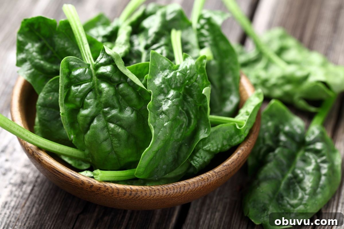 Essential Pregnancy Grocery List: 41 Must-Have Foods and Supplies 15 spinach