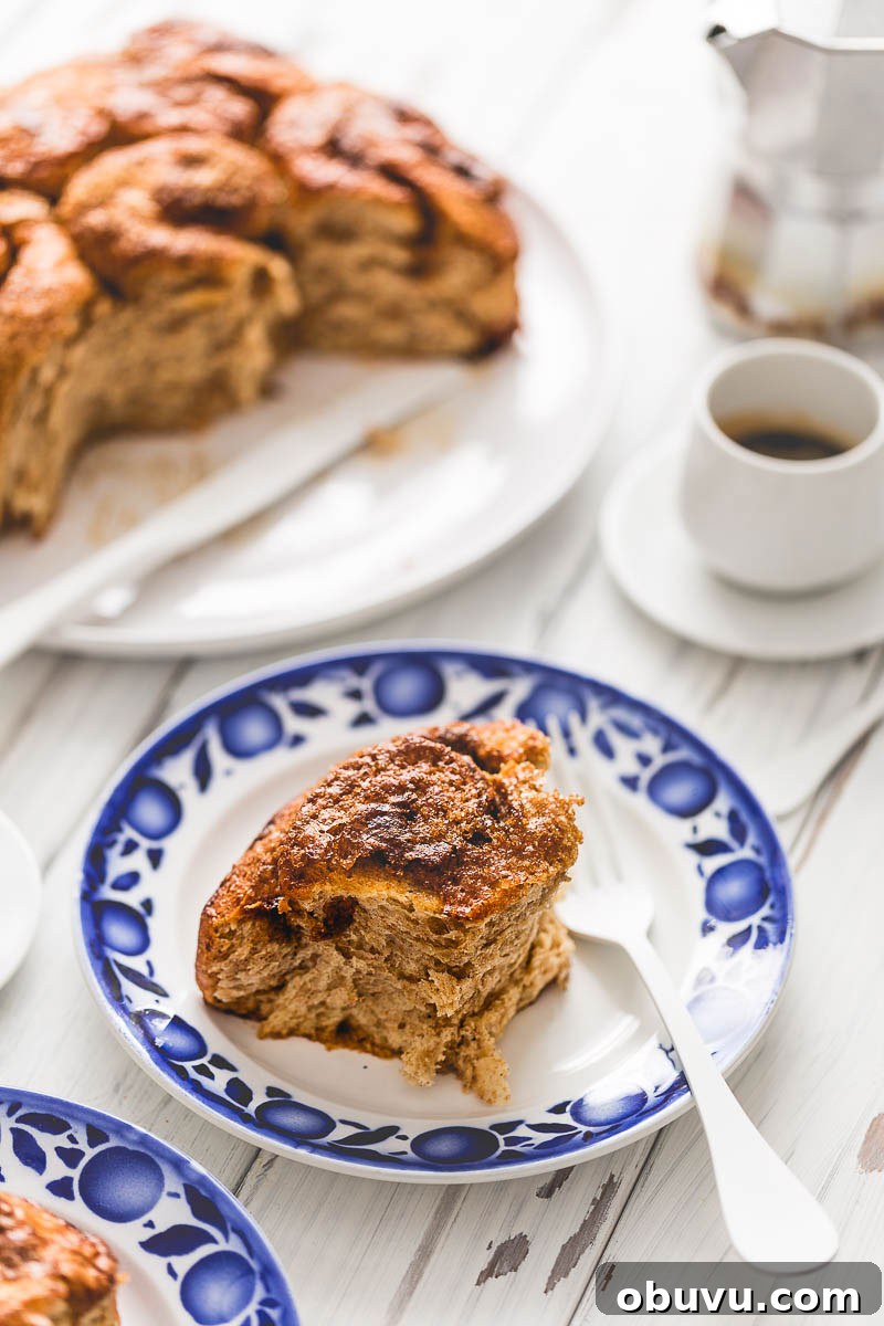 It's said that our sense of smell invokes profound feelings and emotions within us. Baking this spelt cinnamon bun cake put that to the test and confirmed that a tantalising aroma can put my brain into sensory overload. This recipe is loaded with cinnamon and cardamom infused with soy milk to make a sweet bake which is a traditional Scandinavian treat and for good reason, because it's utterly irresistable!