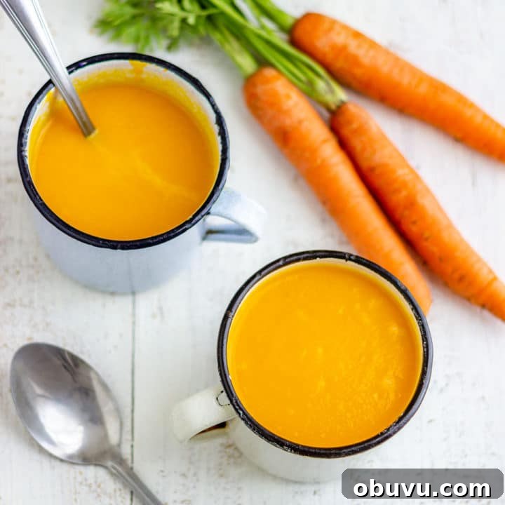 Creamy Roasted Sweet Potato Soup with Ginger and Thyme 12 Healthy Carrot Soup