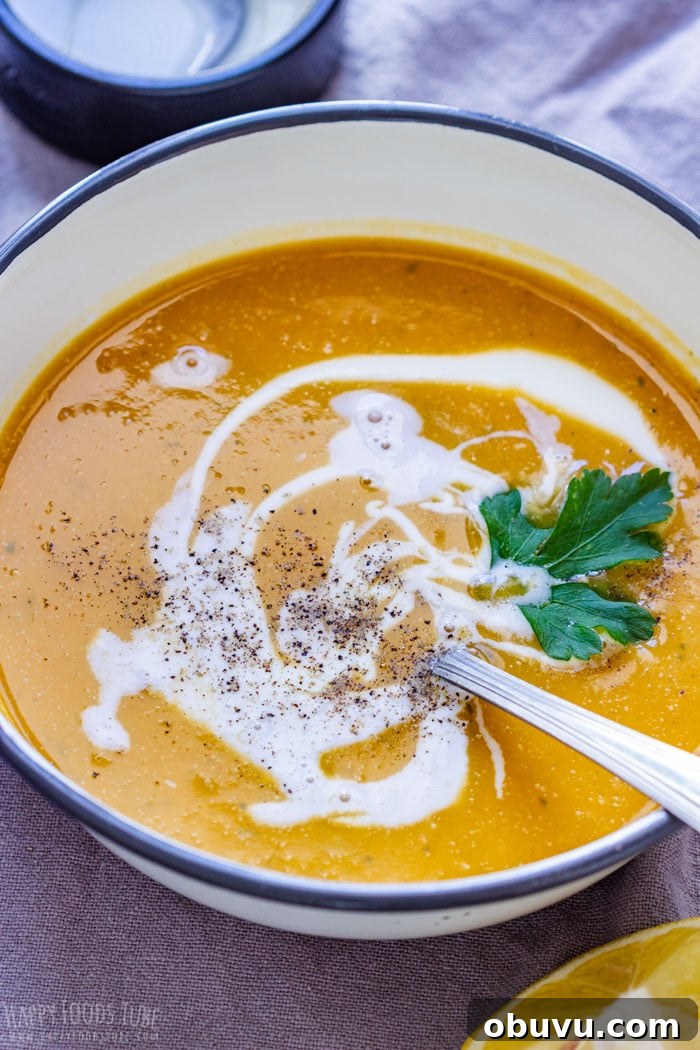 Creamy Roasted Sweet Potato Soup with Ginger and Thyme 7 Homemade Sweet Potato Soup