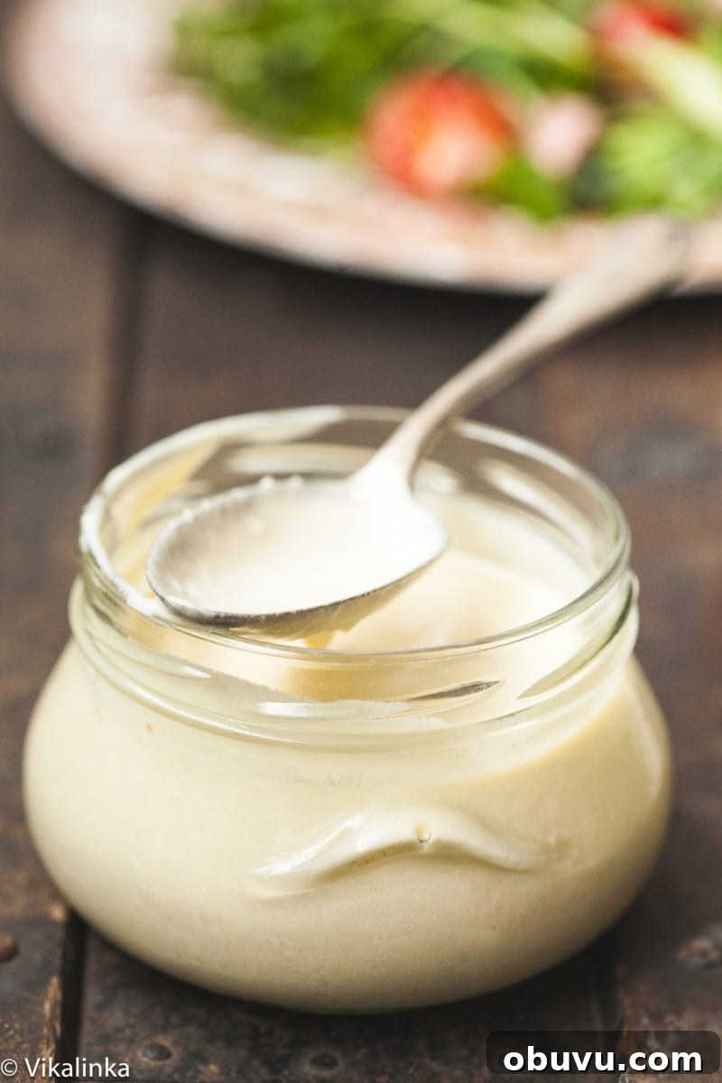 Watercress & Roast Beef Salad with Creamy Horseradish Dressing 5 horseradish dressing in a glass jar