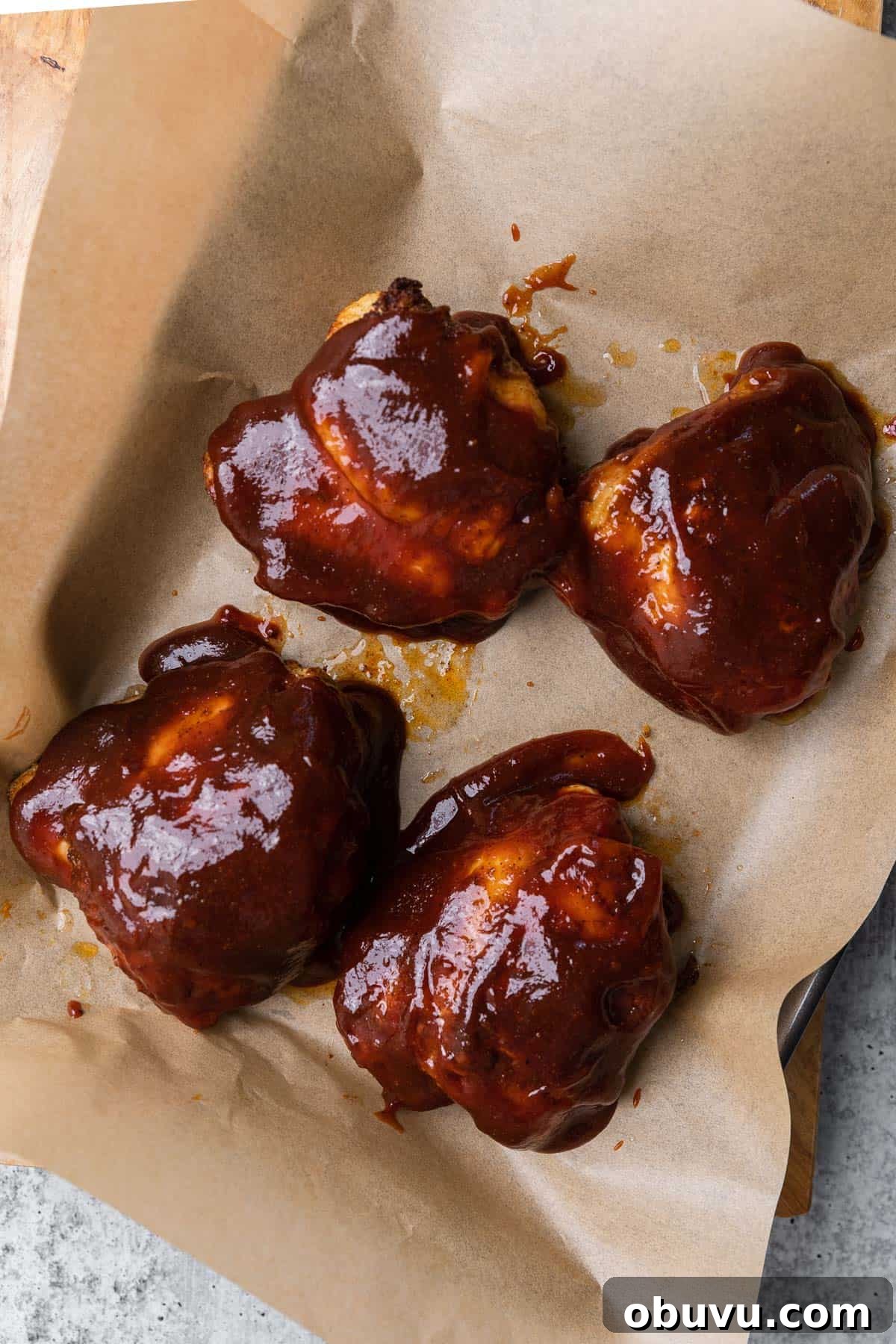 Crispy Air Fryer BBQ Chicken Thighs in 20 Minutes 8 making the recipe