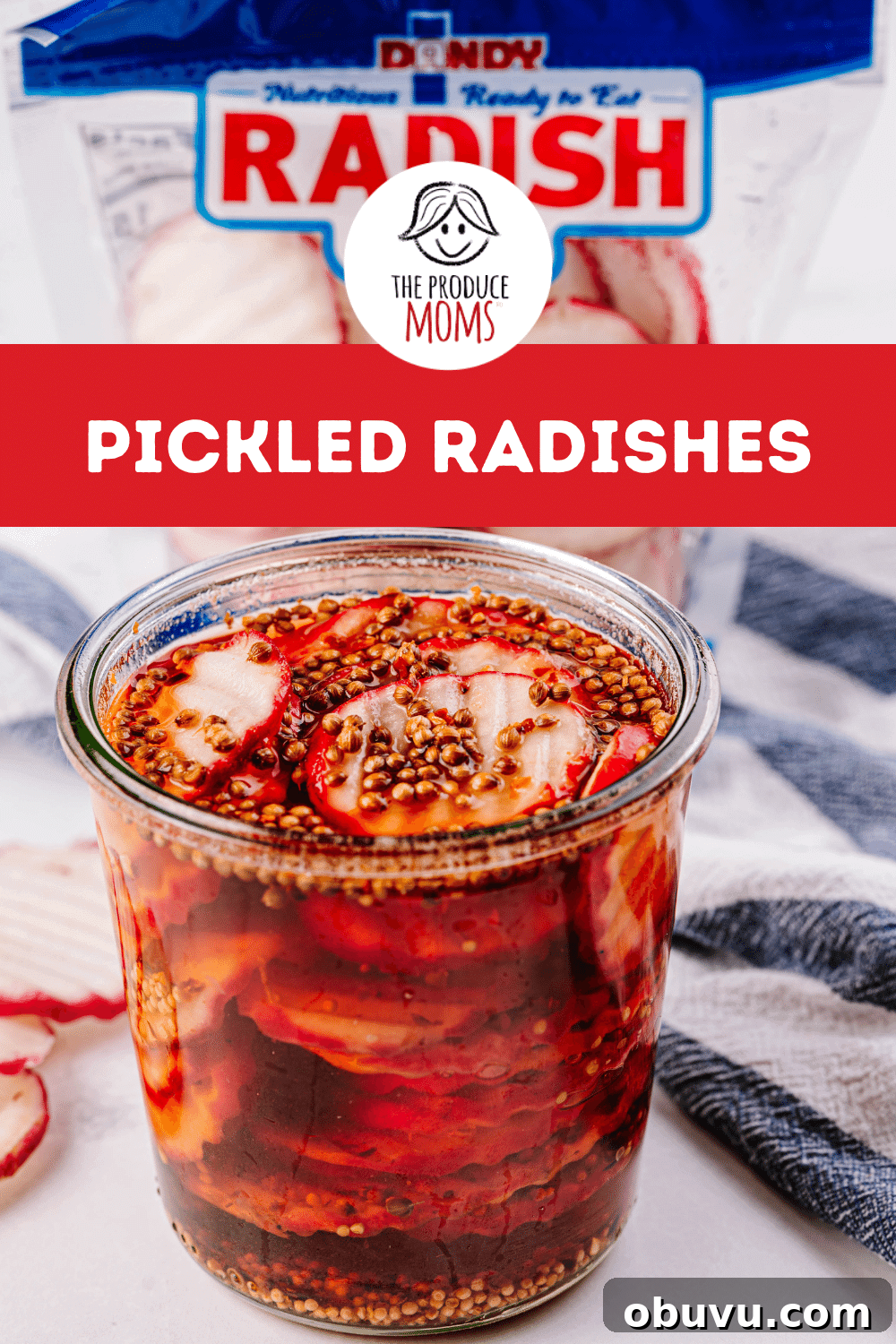 Pinterest Pin Pickled Radishes