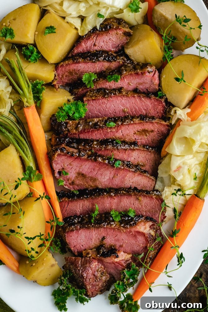 Slow Cooker Corned Beef with Sweet Mustard Glaze img 14060 2