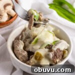 A low carb Philly Cheesesteak bowl made in the Instant Pot