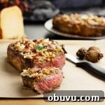 Bacon Cheese Walnut Crusted Steak- Low Carb, Keto and Grain free.