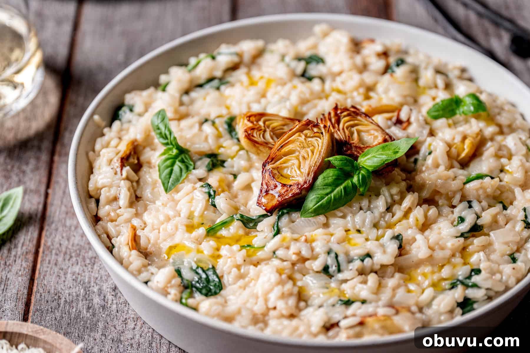 Creamy Spinach and Artichoke Risotto with Mascarpone 14 Spinach Artichoke Risotto with Creamy Mascarpone Cheese