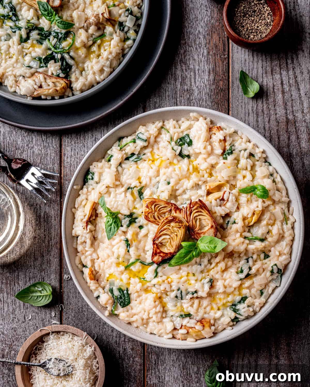 Creamy Spinach and Artichoke Risotto with Mascarpone 3 Spinach Artichoke Risotto with Creamy Mascarpone Cheese