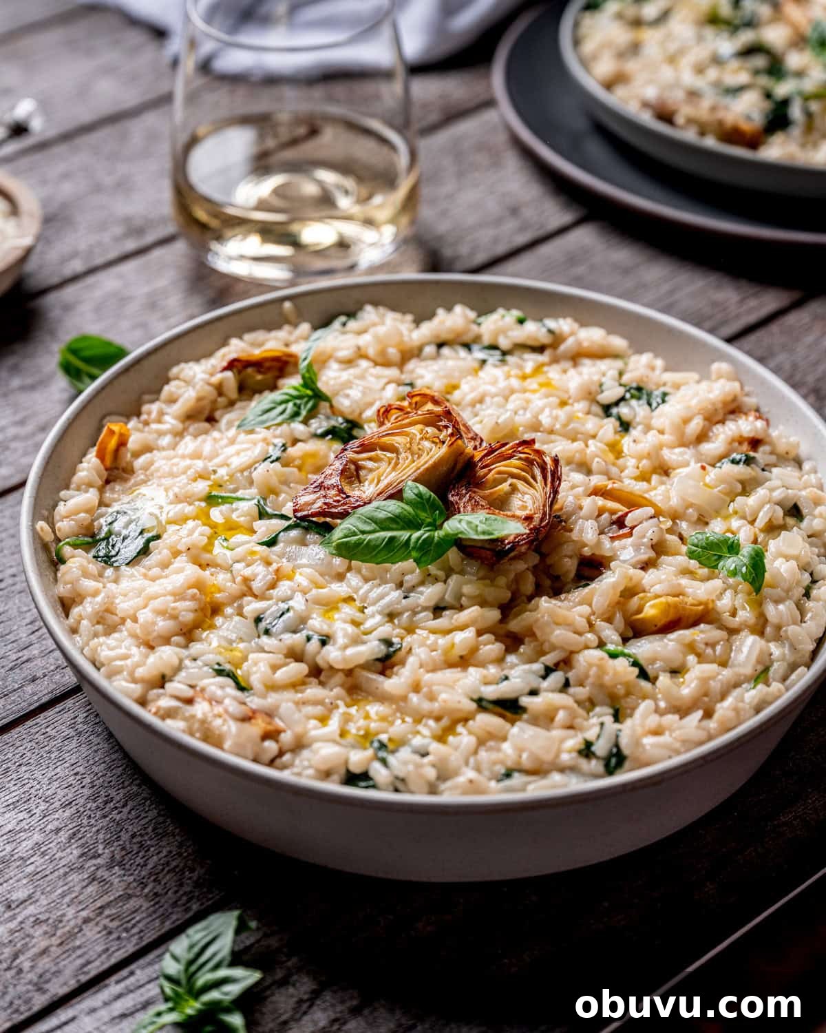 Creamy Spinach and Artichoke Risotto with Mascarpone 4 Spinach Artichoke Risotto with Creamy Mascarpone Cheese