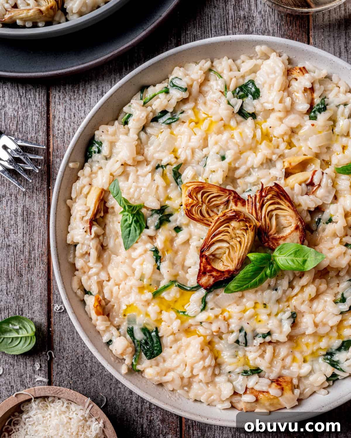 Creamy Spinach and Artichoke Risotto with Mascarpone 5 Spinach Artichoke Risotto with Creamy Mascarpone Cheese