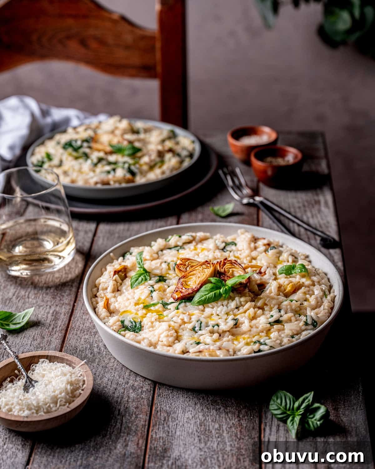Creamy Spinach and Artichoke Risotto with Mascarpone 6 Spinach Artichoke Risotto with Creamy Mascarpone Cheese