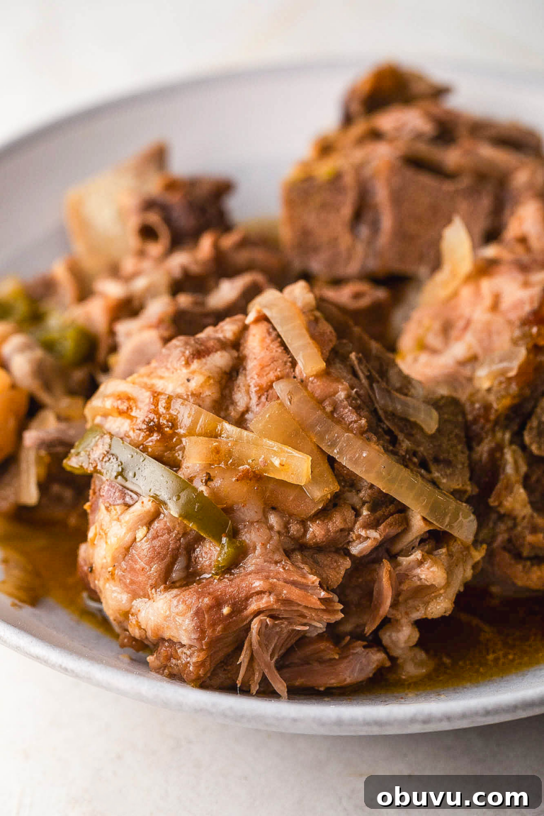Soul Food Thanksgiving Menu 2024: 30+ Classic Recipes 14 slow cooker pork neck bones in a bowl