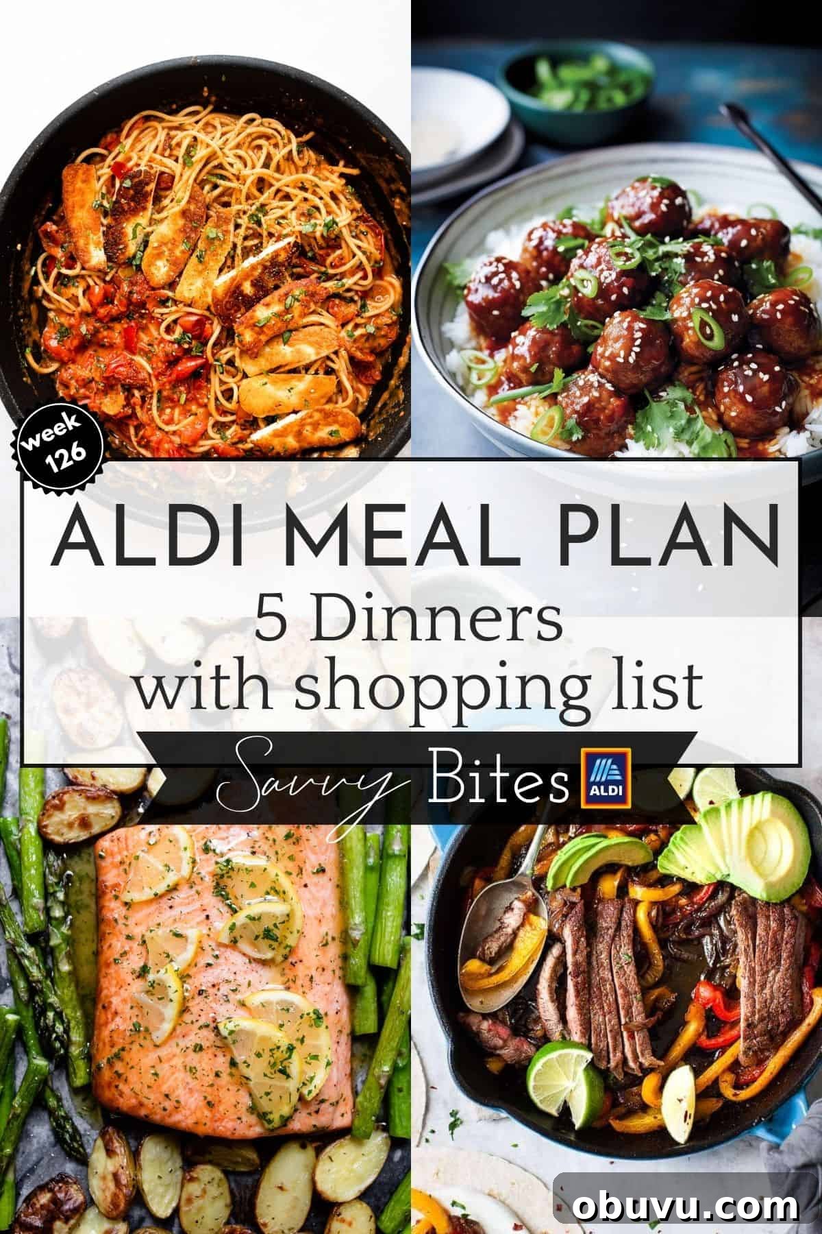 Weekly Family Meal Plan: Budget-Friendly Menu for Week 126 2 Aldi meal plan 126 photo collage.