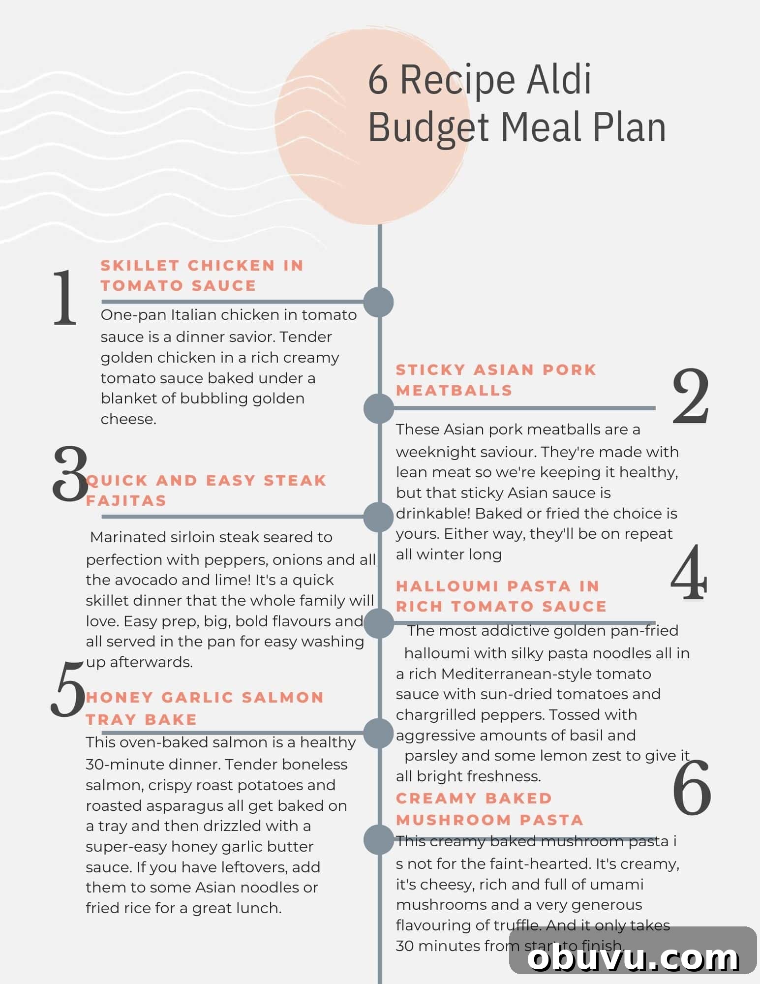 Weekly Family Meal Plan: Budget-Friendly Menu for Week 126 9 Aldi meal plan tip sheet.