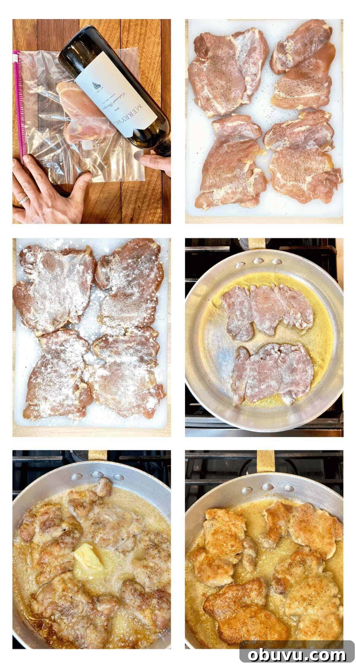 Lemon Scaloppine Recipe: Tender Veal in Zesty Lemon Sauce 6 6 steps.