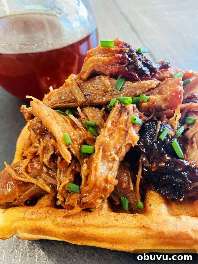 Crispy Honey Bourbon Buttermilk Fried Chicken Recipe 13 BBQ Pork and Waffles with Bourbon Syrup