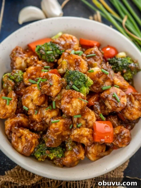 Hunan Shrimp is a delicious Chinese-style preparation where juicy shrimp are coated in a hot and spicy sauce.
