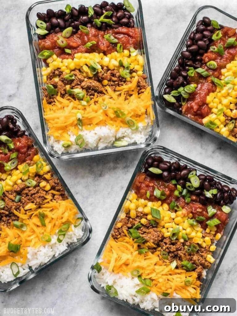 burrito bowl meal prep 