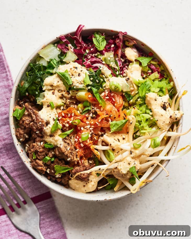 beef and broccoli buddha bowls