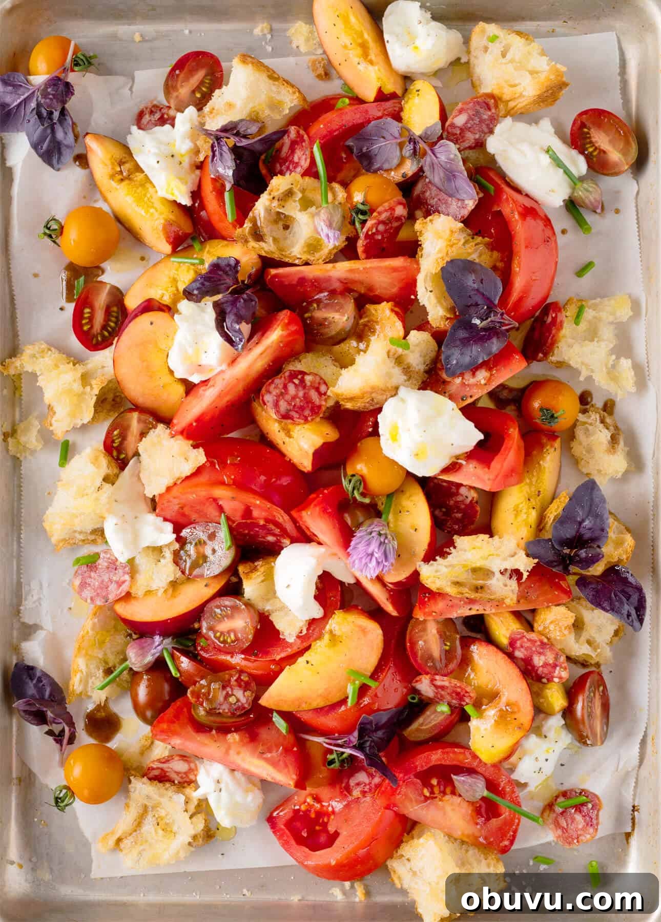 15 Summer Market Recipes to Celebrate Fresh Seasonal Produce 5 Tomato and Peach Panzanella Salad