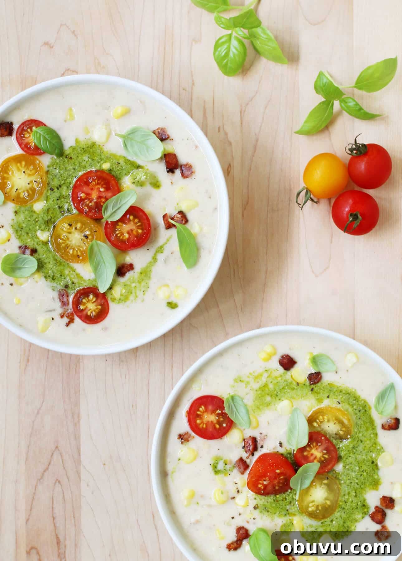 15 Summer Market Recipes to Celebrate Fresh Seasonal Produce 8 Sweet Corn Chowder with Lemony Pesto