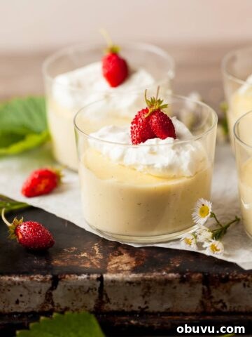 Homemade vanilla pudding