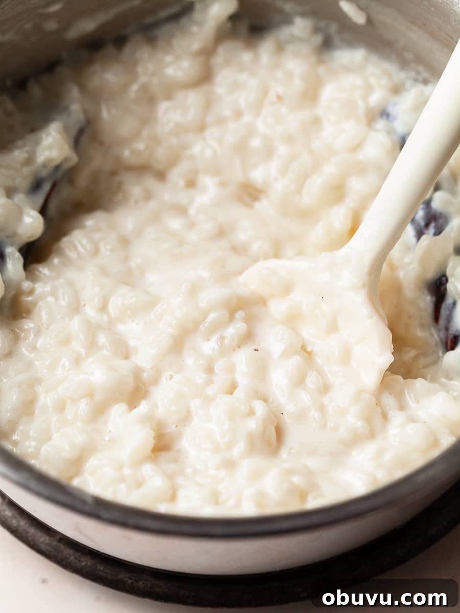 cooked milchreis in a pan