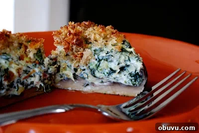 Spinach and Artichoke Stuffed Portobellos