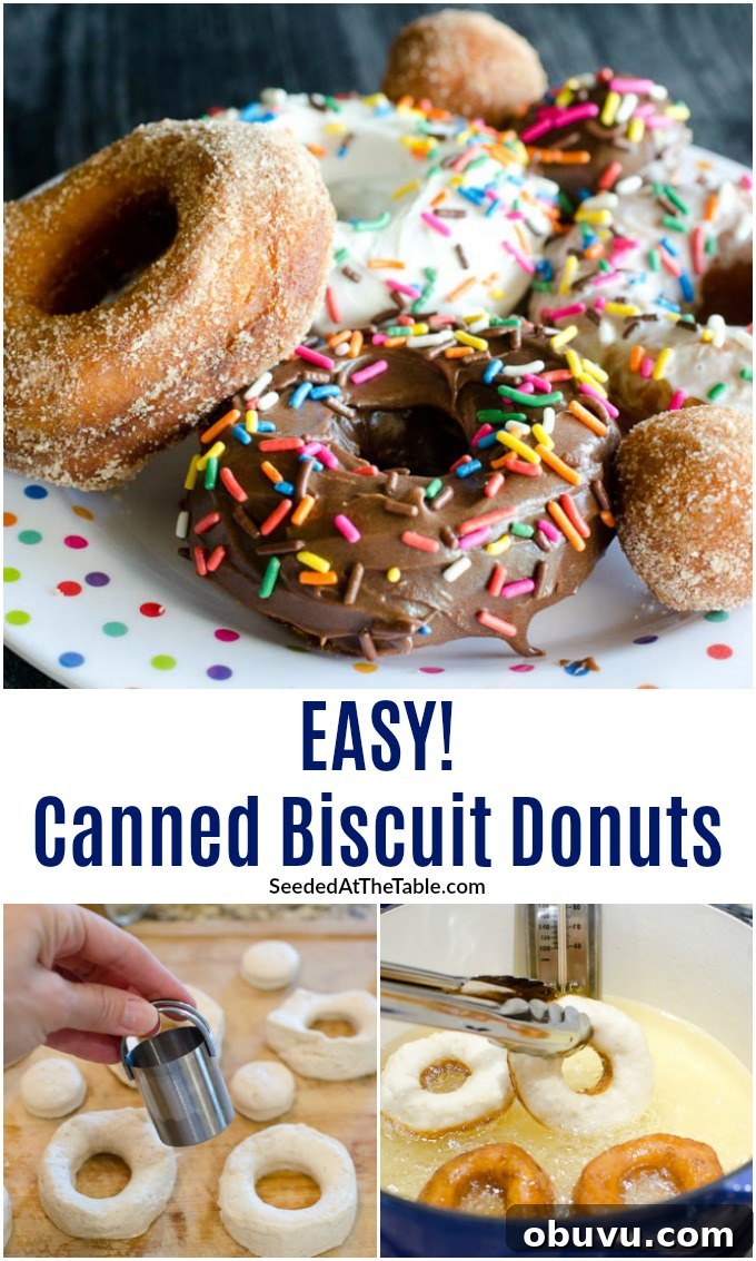 pinterest collage for canned biscuit donuts