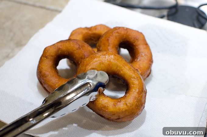 donuts onto paper towel lined plate