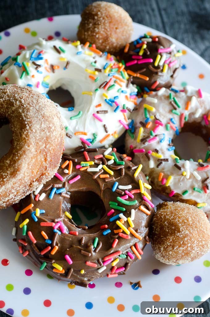 plate of donuts and donut holes