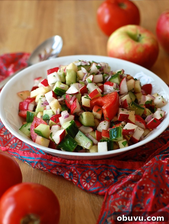 10 Delicious Apple Recipes to Serve at Thanksgiving 5 Indian Apple, Tomato and Radish Salad