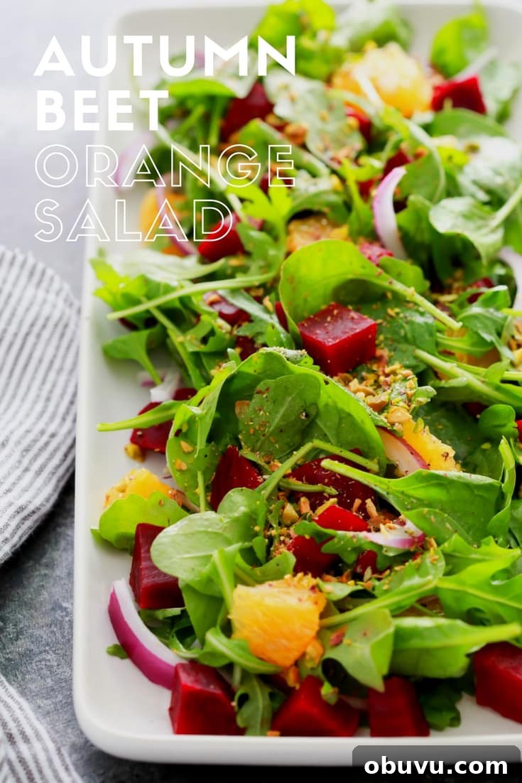 This Autumn Beet Orange Salad is flavorful, healthy, effortless and it’s tossed with a tangy orange mustard vinaigrette.