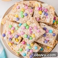 Easter Rice Krispie Treats Recipe with Colorful Spring Decorations 4 featured easter rice krispie treats