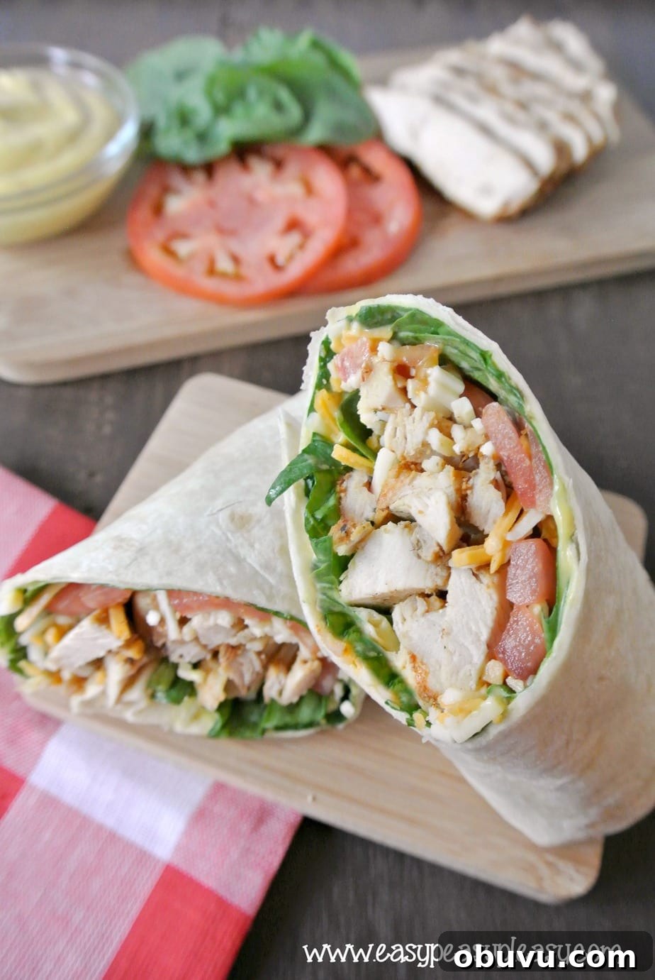 Picture-Perfect Grilled Chicken Wrap: Step-by-Step Rolling Guide 2 How to roll a picture perfect grilled chicken wrap every time with recipe included.