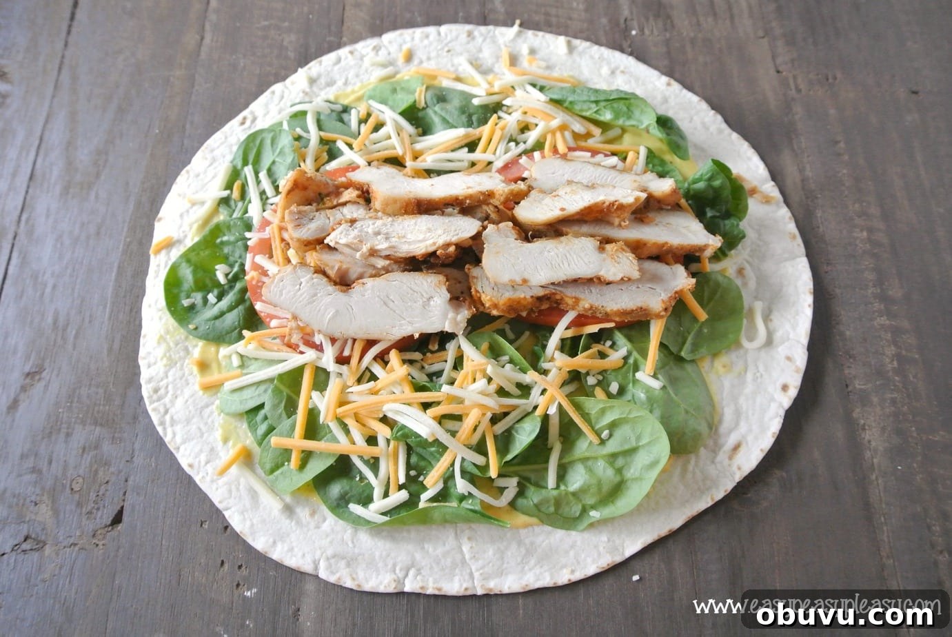 Picture-Perfect Grilled Chicken Wrap: Step-by-Step Rolling Guide 8 How to make a picture perfect grilled chicken wrap. No wrap is complete without the meat!