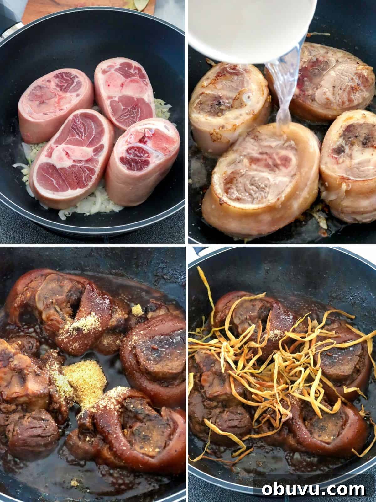 Filipino Pork Hock Paksiw Recipe – Tangy Vinegar Stew 4 cooking paksiw na pata in a pan
