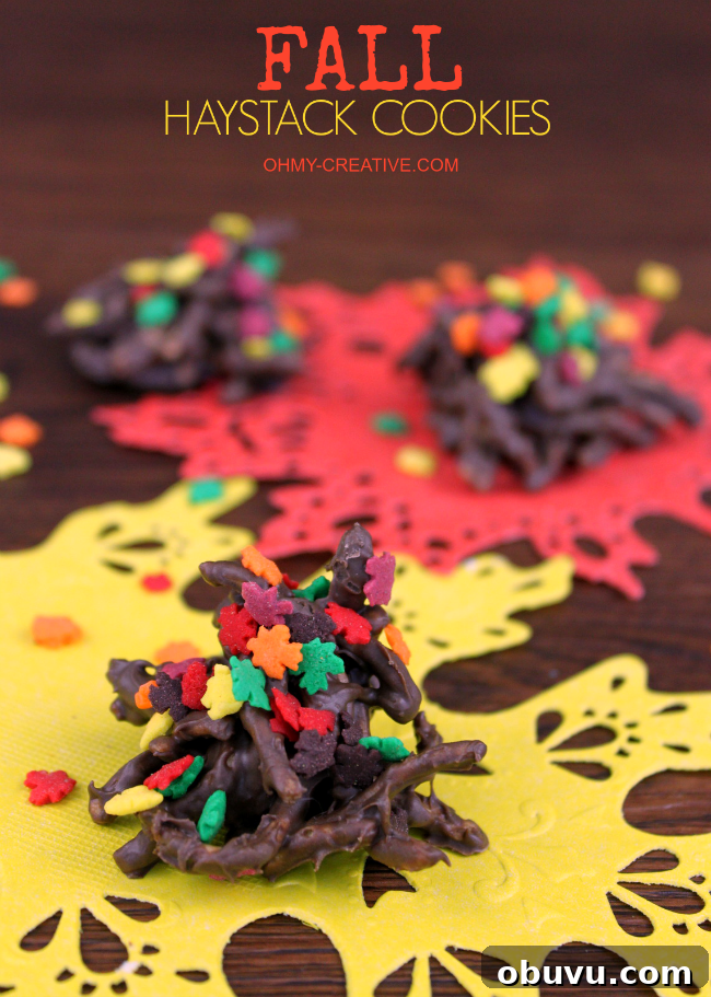 Creative Recipes for Using Leftover Halloween Candy 9 Fall Haystack Cookies — a no-bake cookie with autumn flavors.